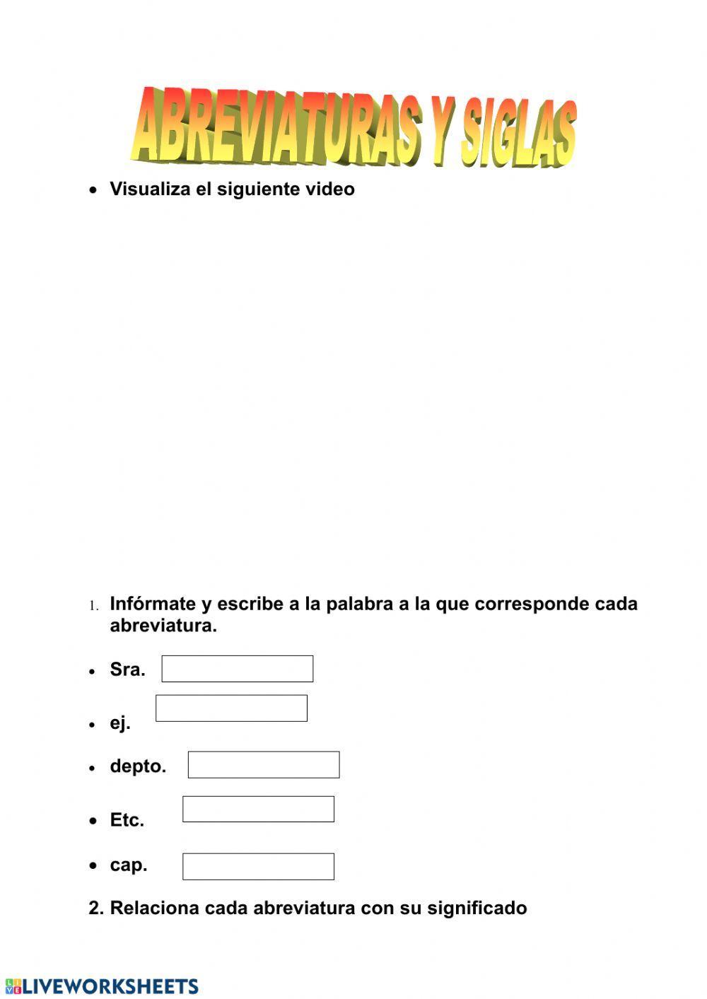 Abreviaturas y Siglas