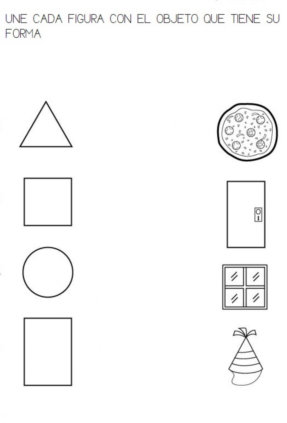 Circulo, cuadrado, triángulo, rectángulo