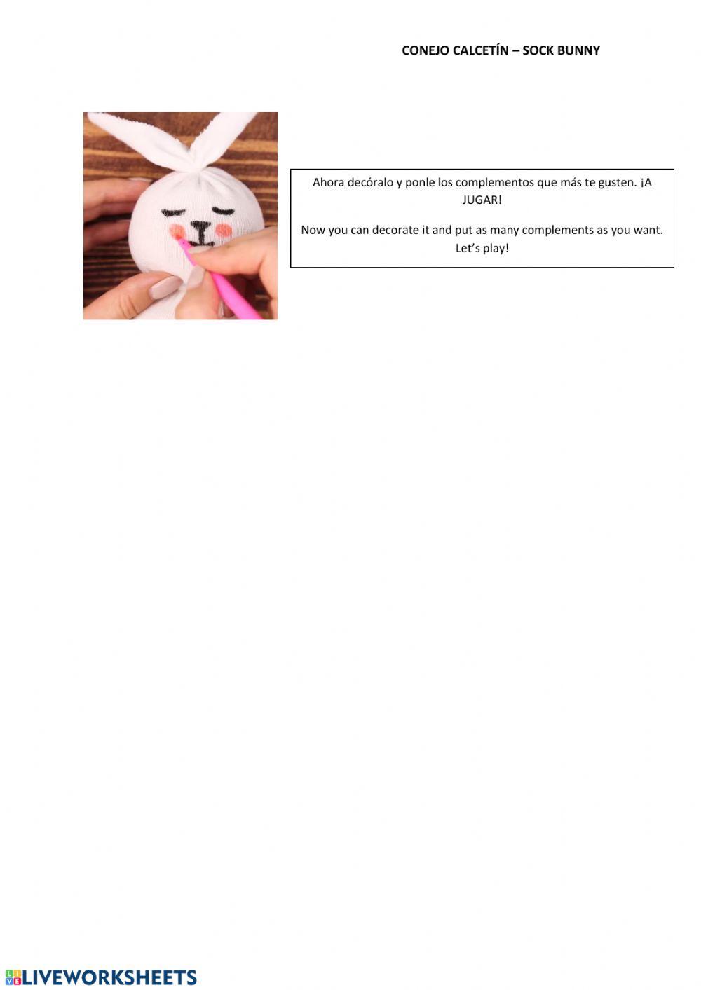 Calcetín conejo