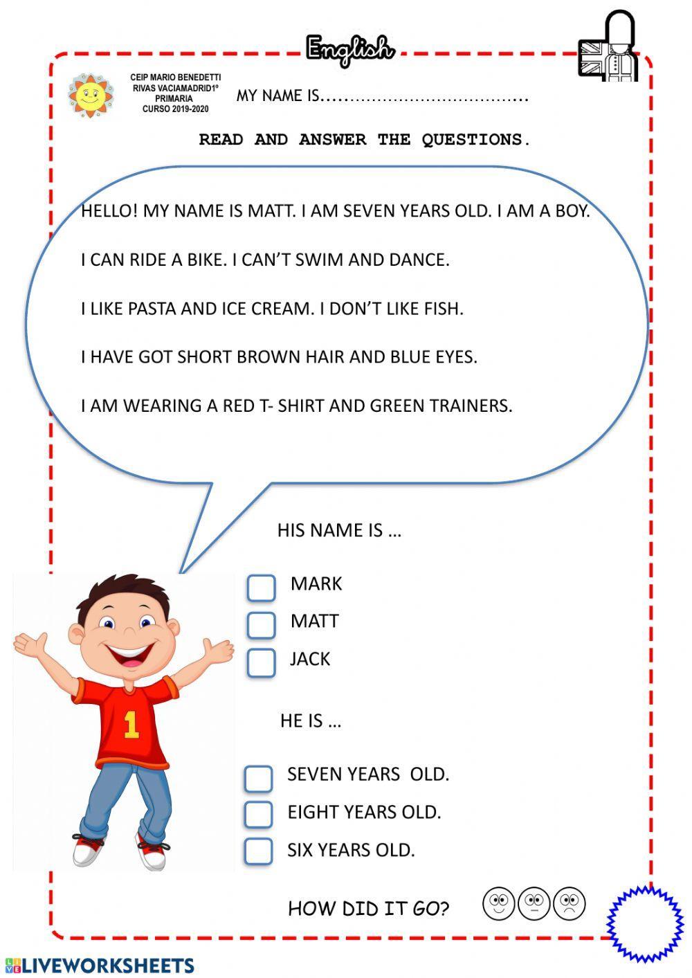 Reading comprehension