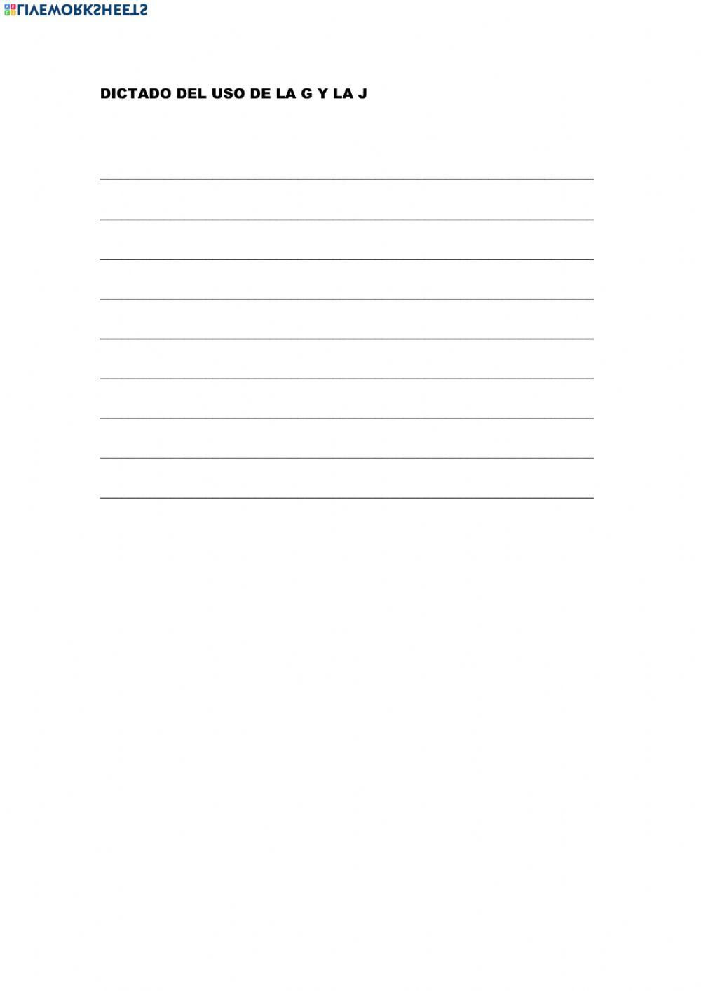 Dictado  G-J