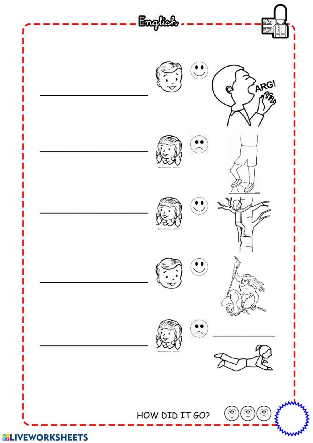 Writing: he-she can-can't