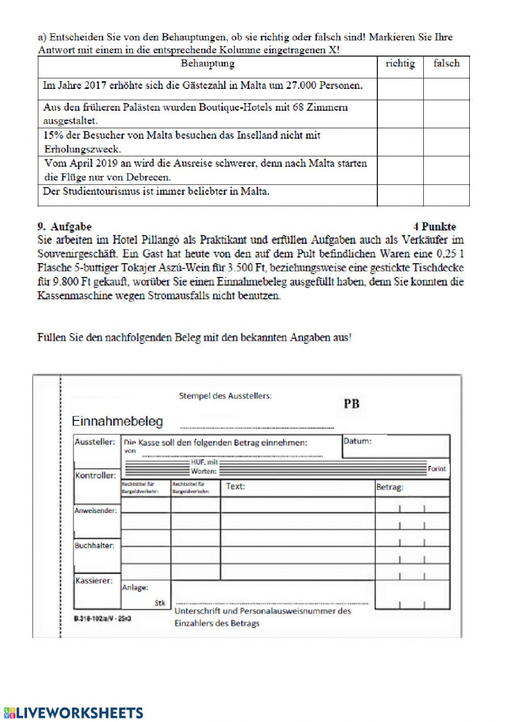 Abiaufgaben Tourismus Mai 2019