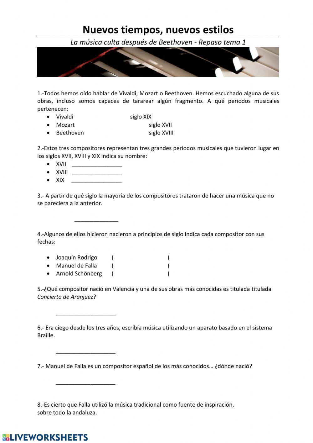 Música despúes de Beethoven