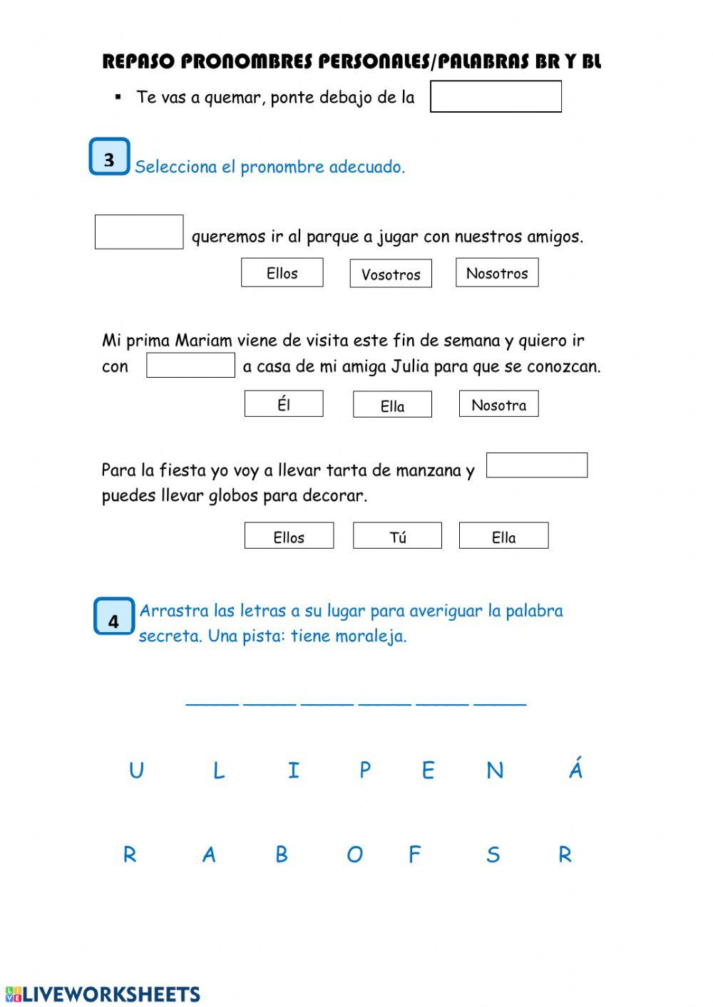 Pronombres personales