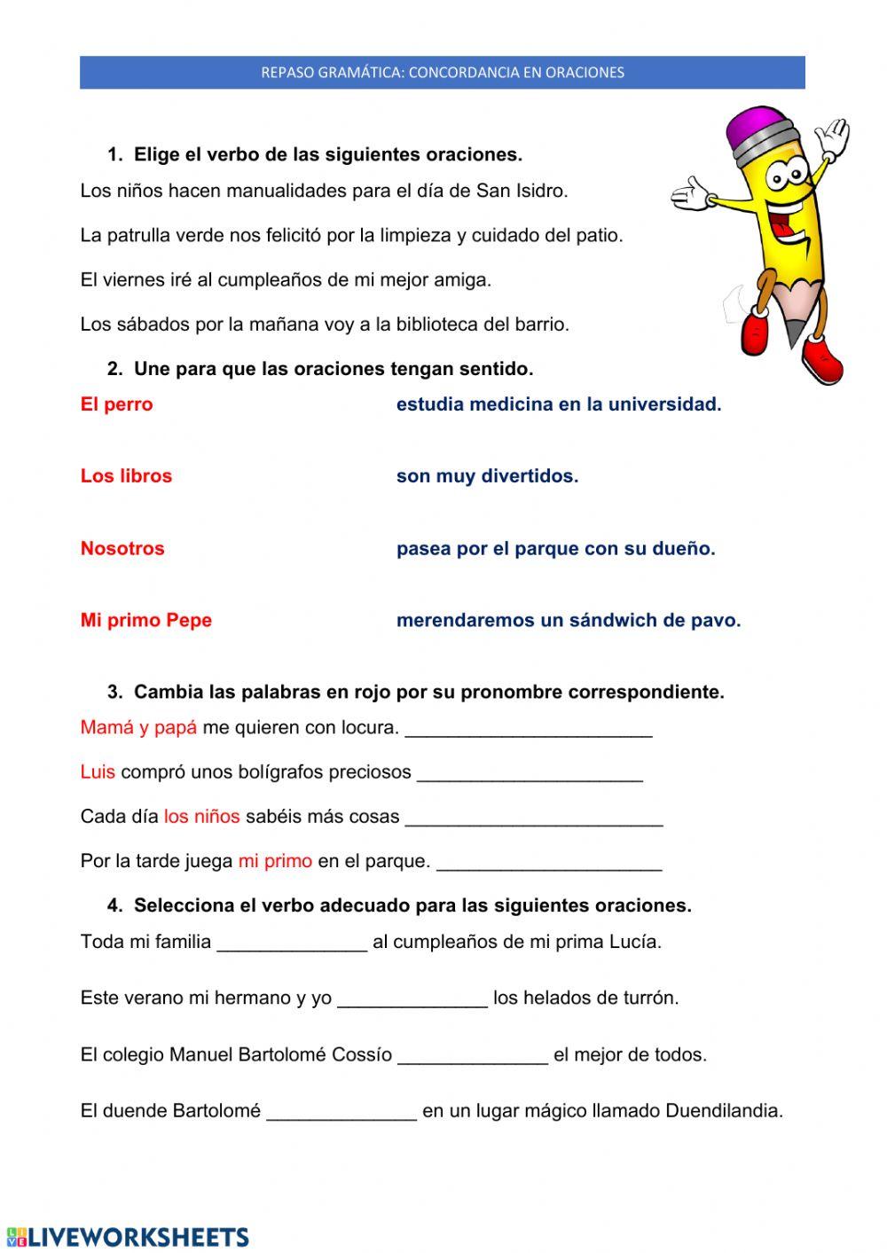 30 de abril: Gramática repaso