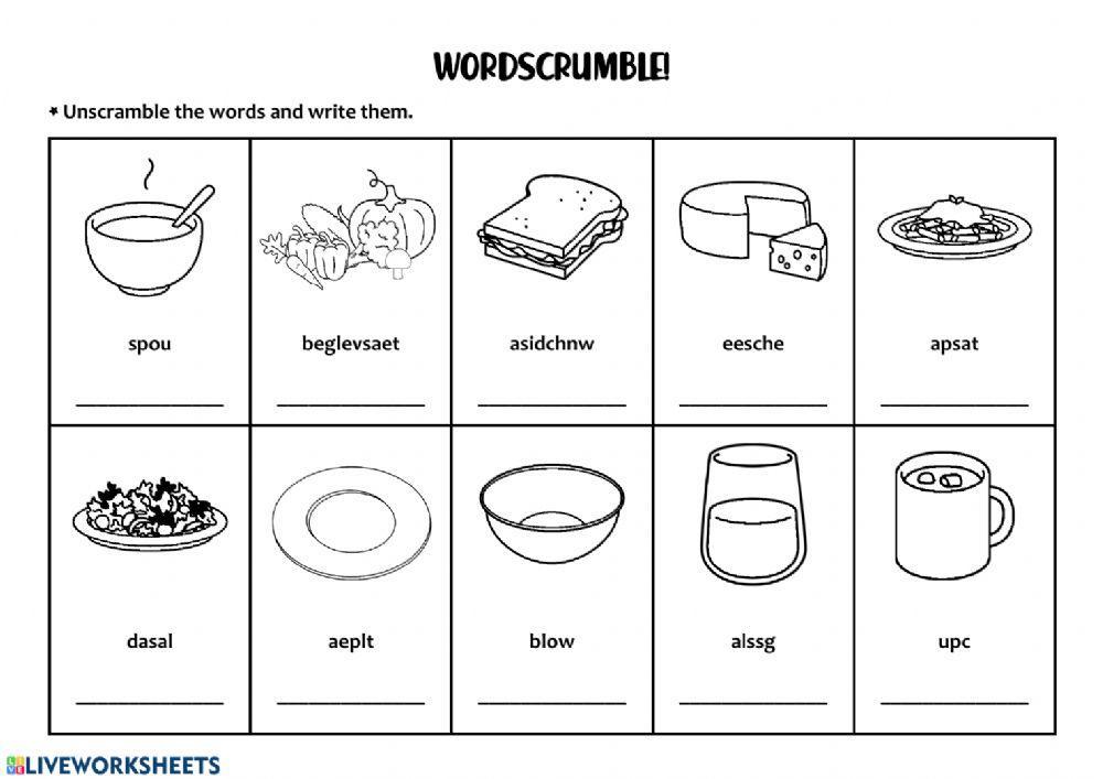 Food and past simple tense