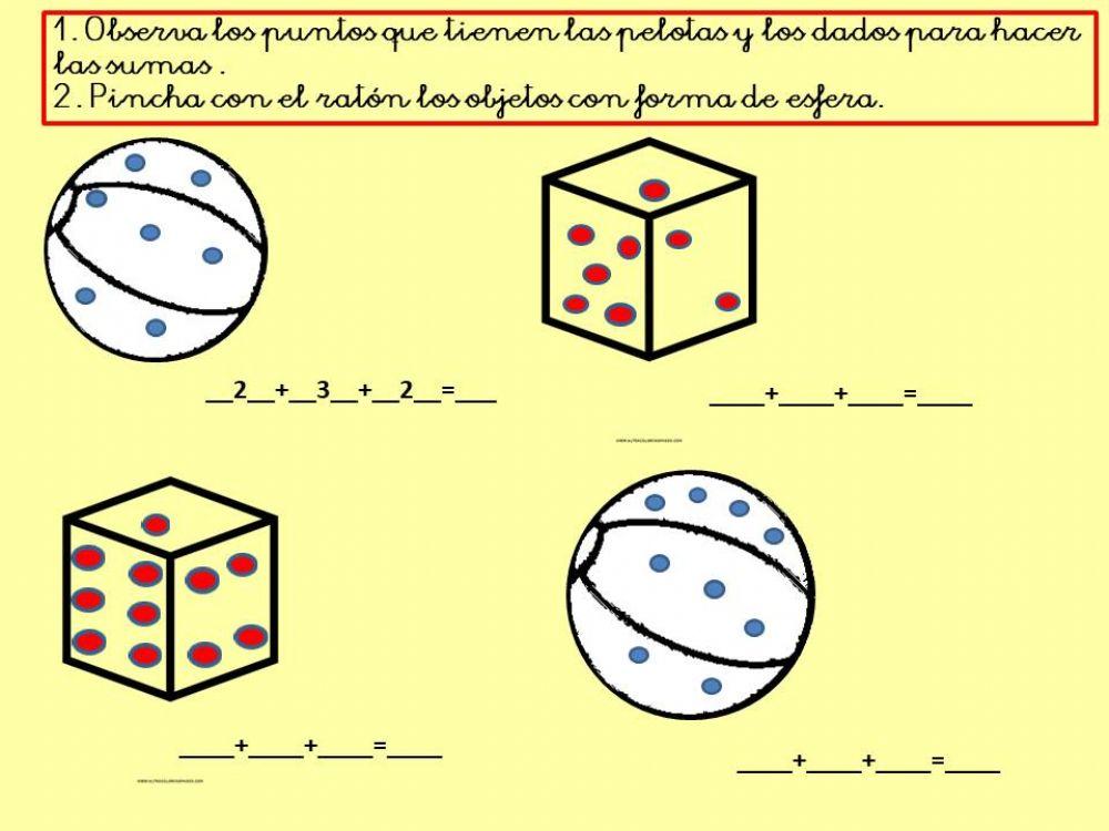 Sumas de tres sumandos
