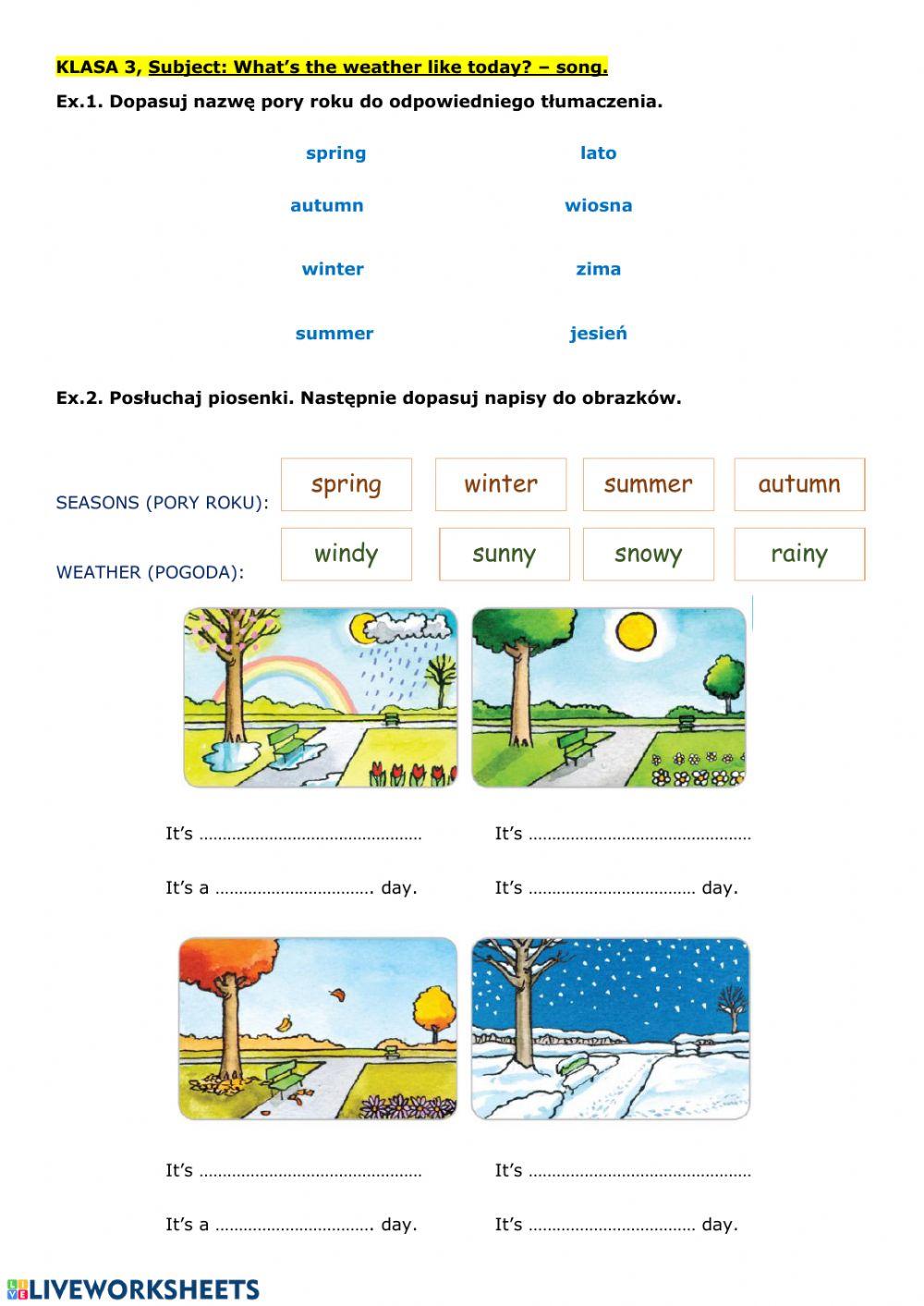 What's the weather like today? - SONG