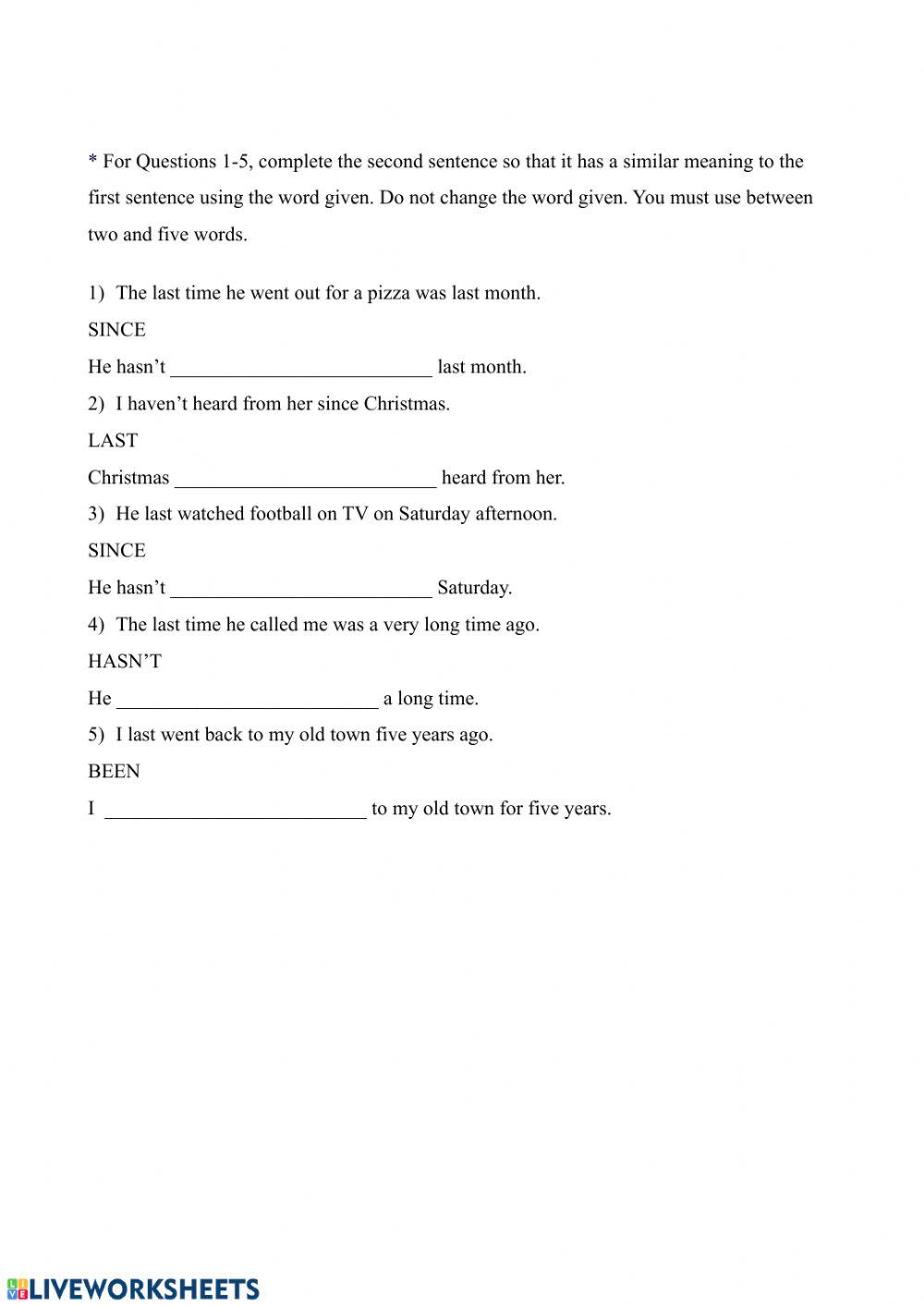 Present Perfect Past Simple