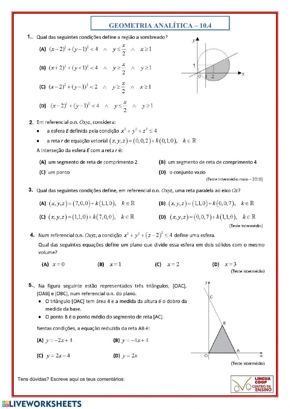 Geometria Analitica - 10.4
