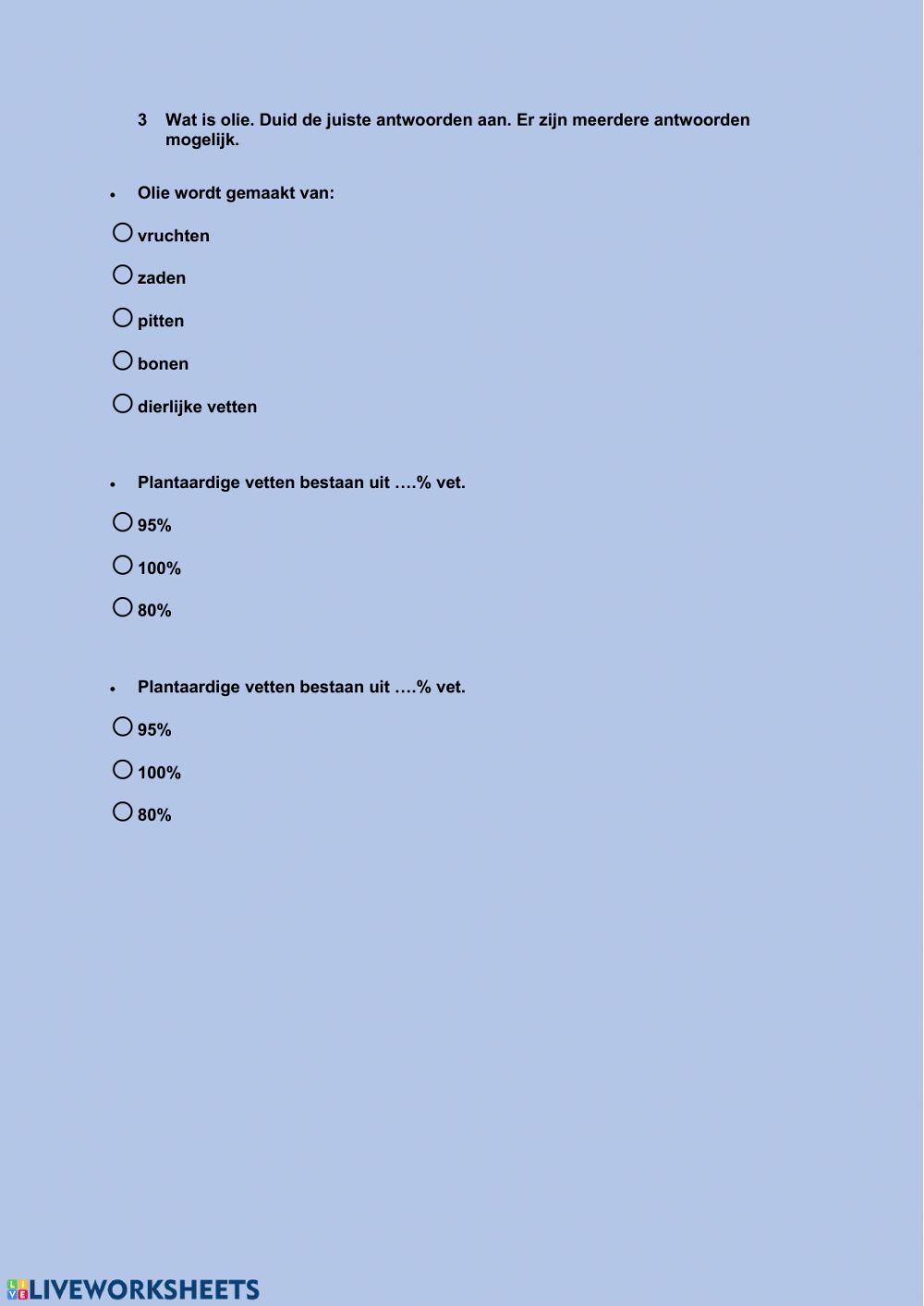 Marktaanbod smeer- en bereidingsvetten