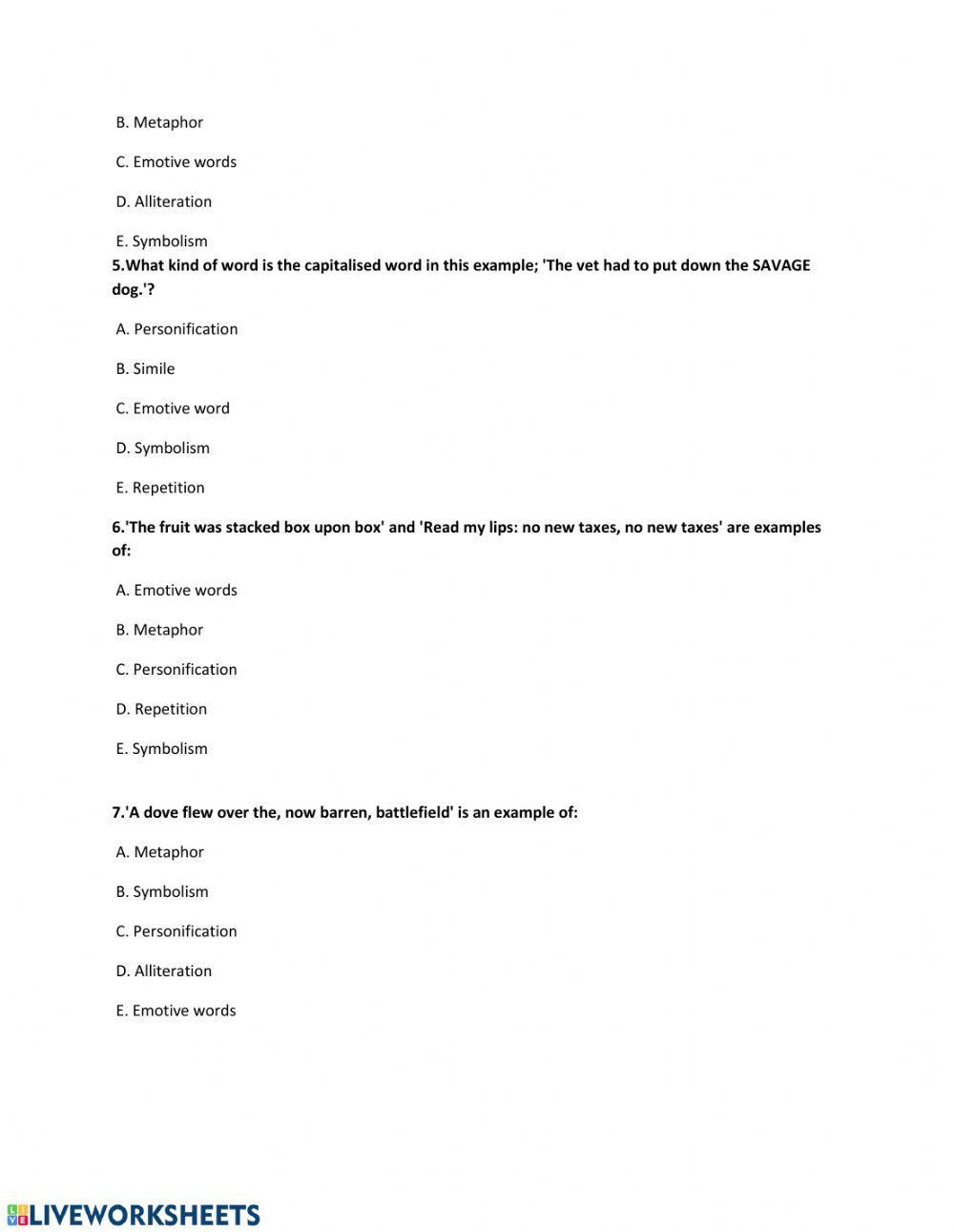 Some Literary Devices