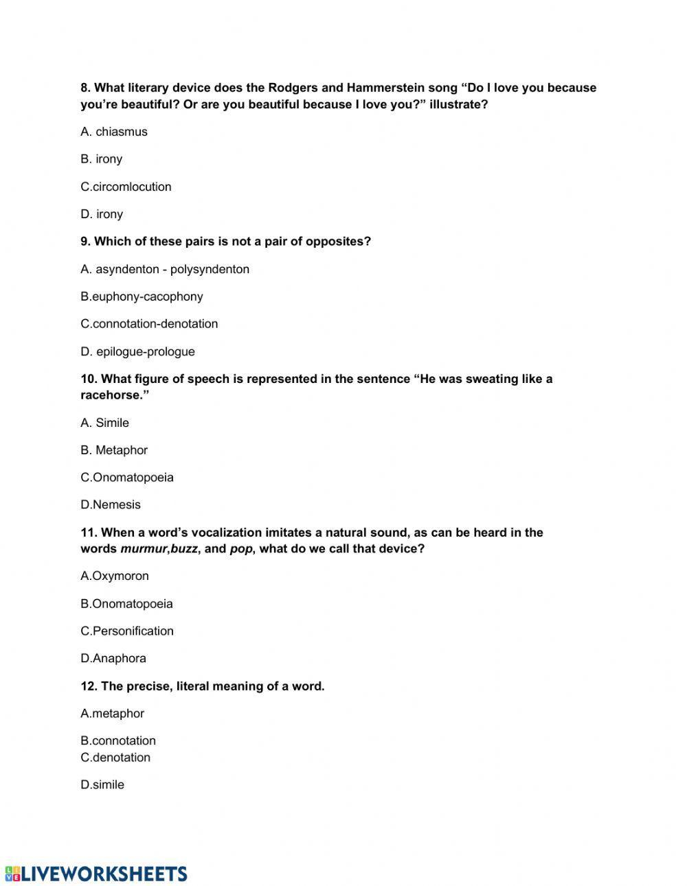 Some Literary Devices