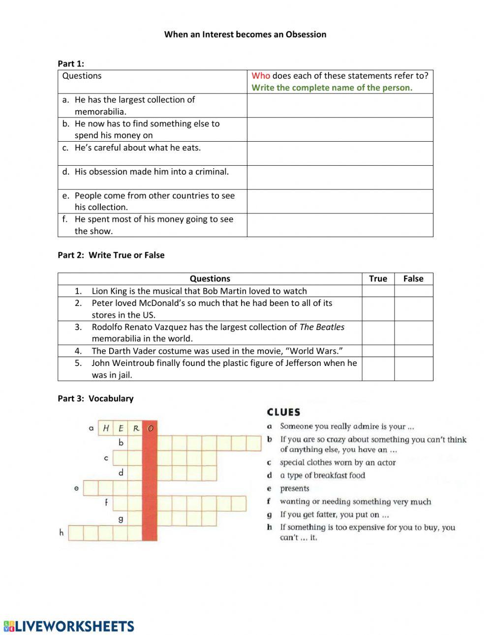 Reading comprehension