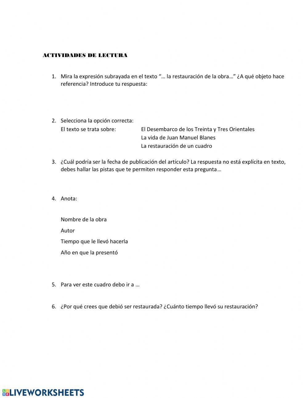 Noticia: Restauración de -El desembarco-