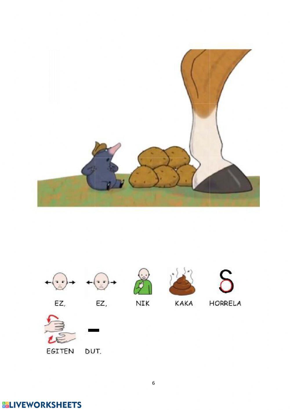 Buruko hura nork egin zion jakin nahi zuen satortxoa (PIKTOGRAMEKIN)