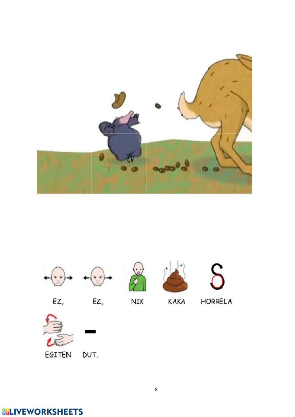 Buruko hura nork egin zion jakin nahi zuen satortxoa (PIKTOGRAMEKIN)