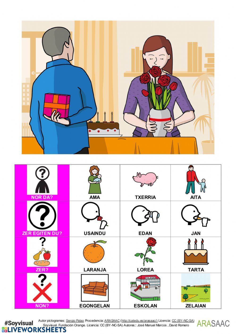 Galdera eta erantzun posibleak. USAINDU aditza