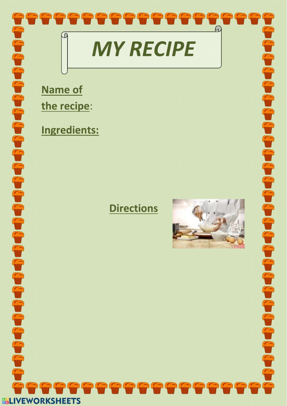 Writing my recipe - Using Imperatives