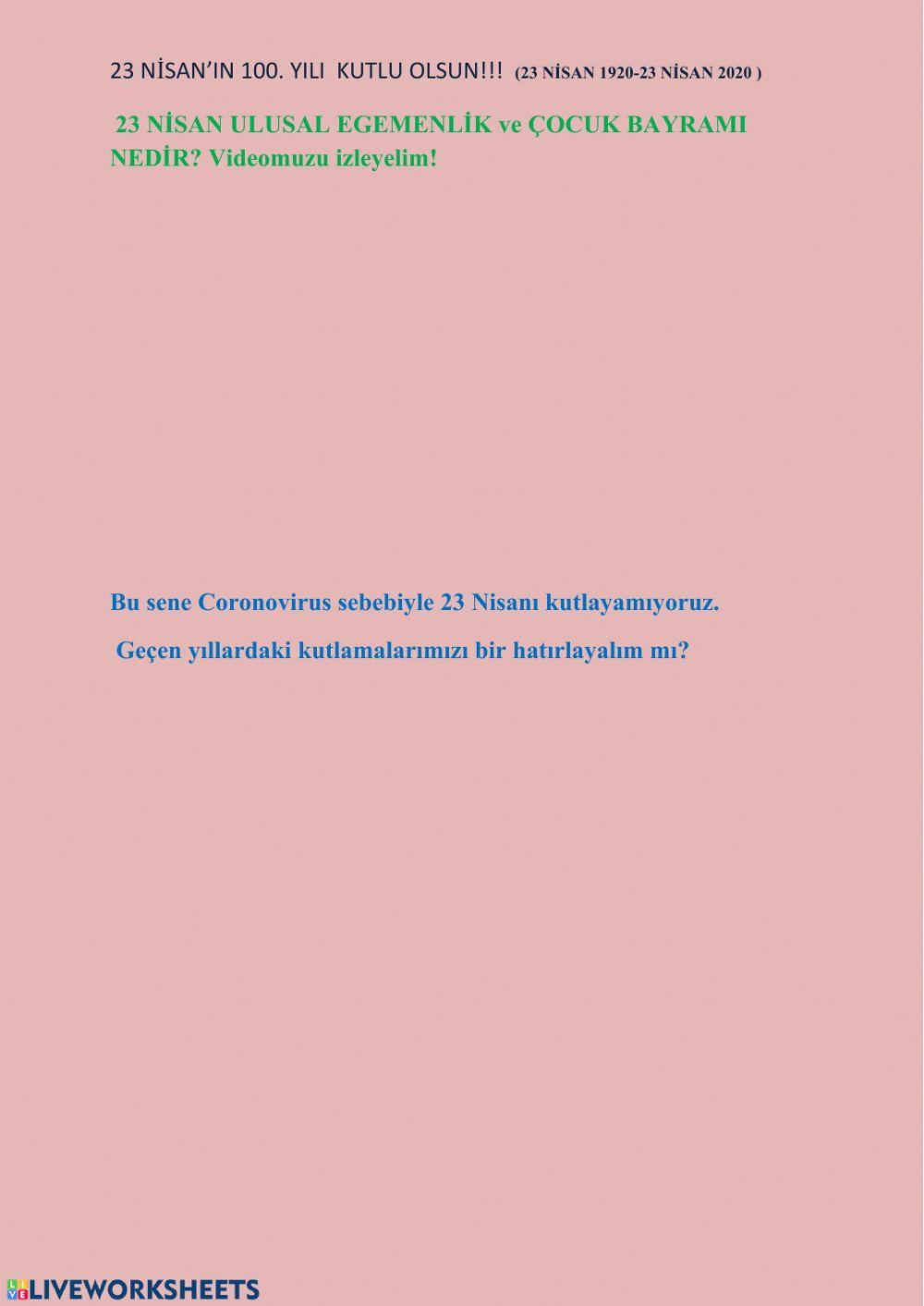 23 nısan 100.yıl