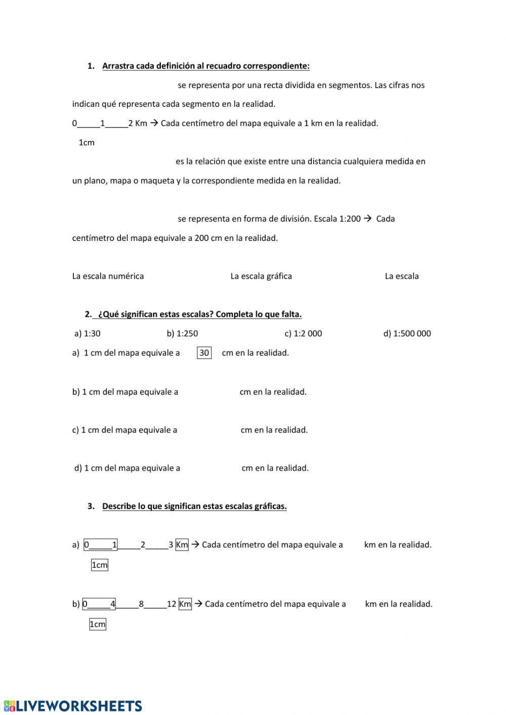 La escala: planos y mapas