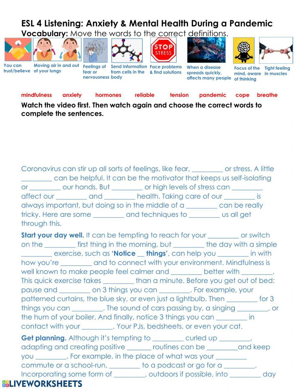 Listening: Anxiety - Mental Health During a Pandemic