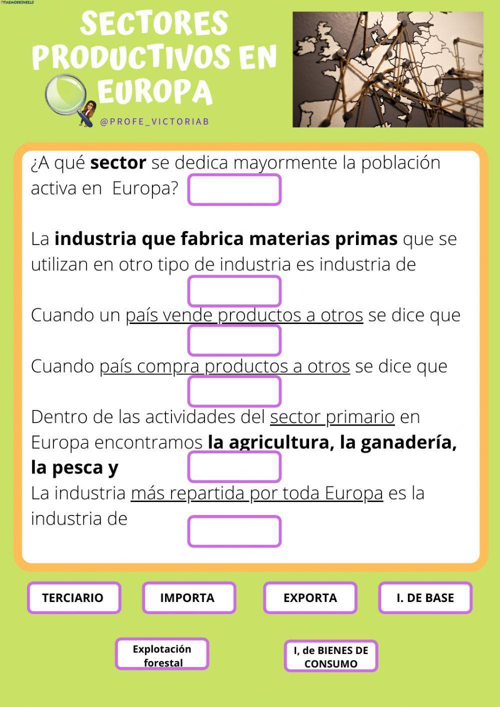 Sectores Productivos en Europa