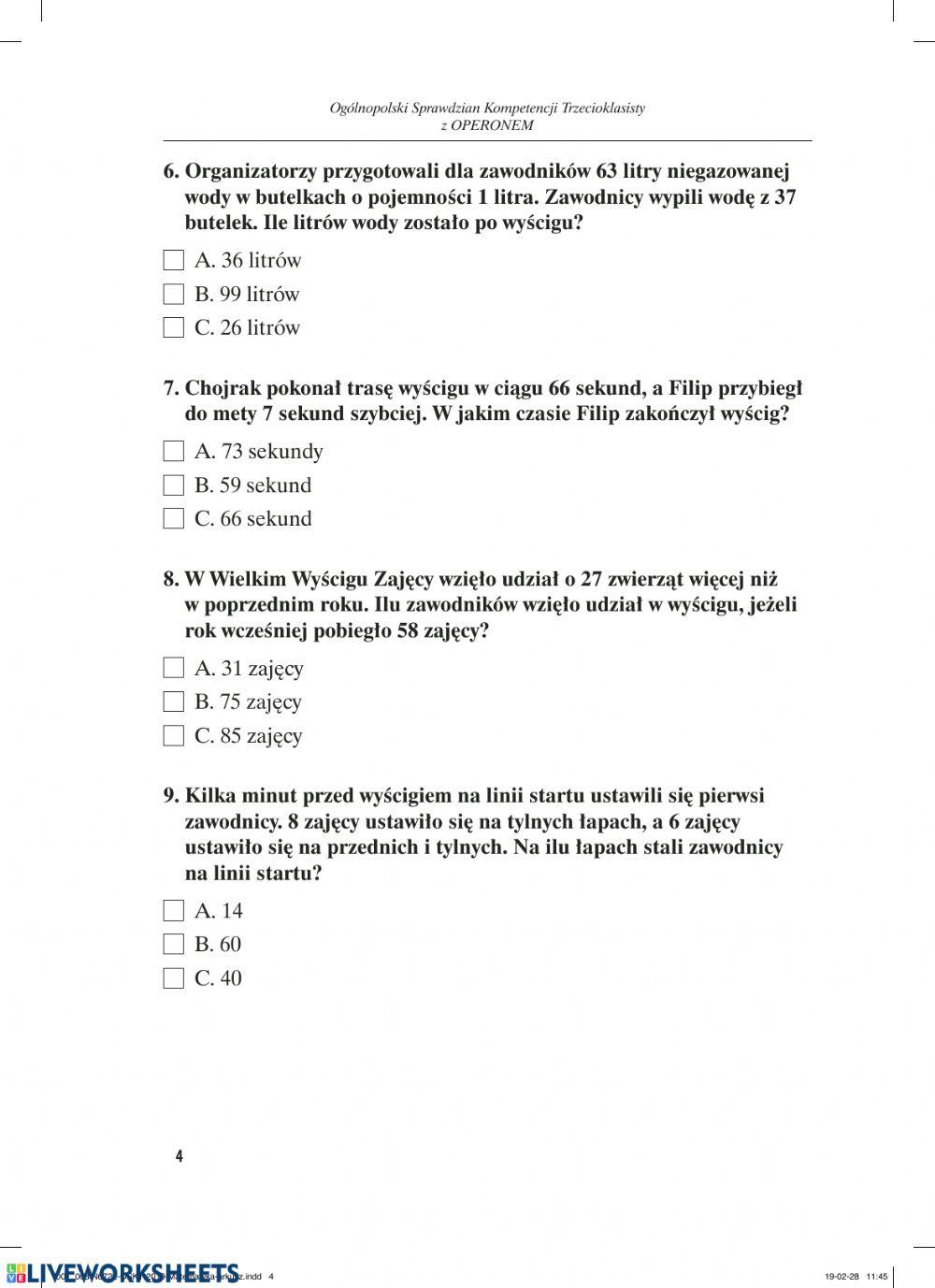 Test trzecioklasisty