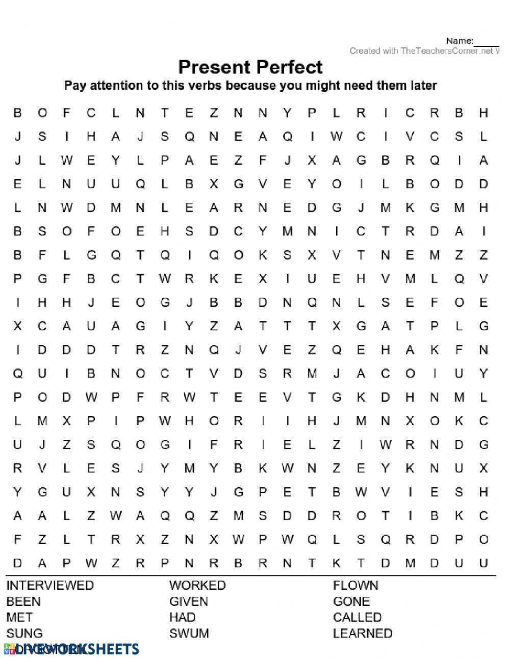 Reading and wordsearch