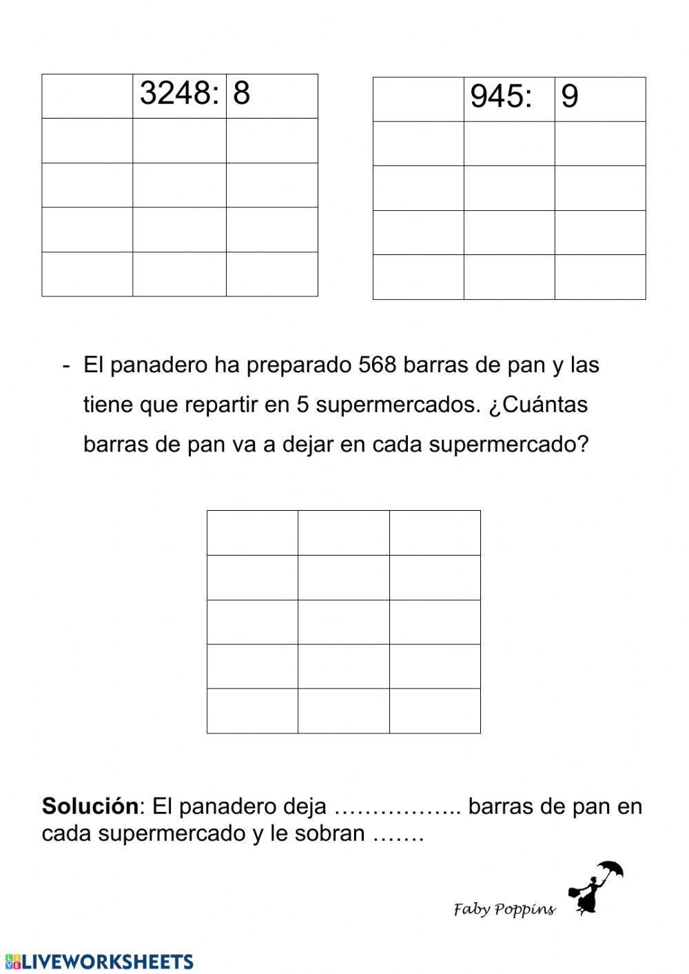 Divisiones en rejilla