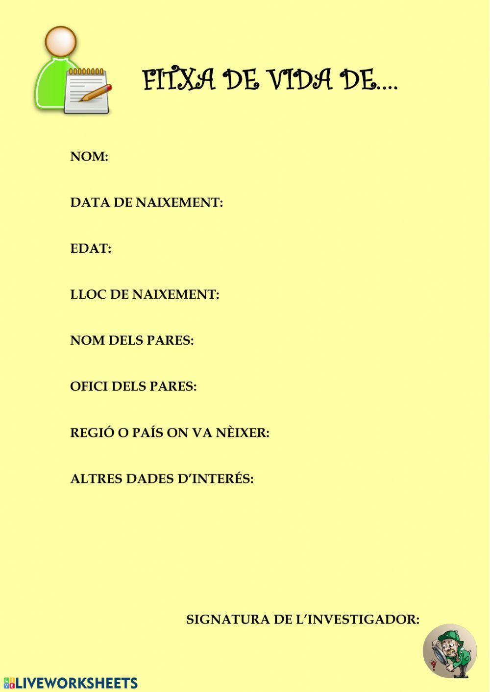 Fitxa de Vida