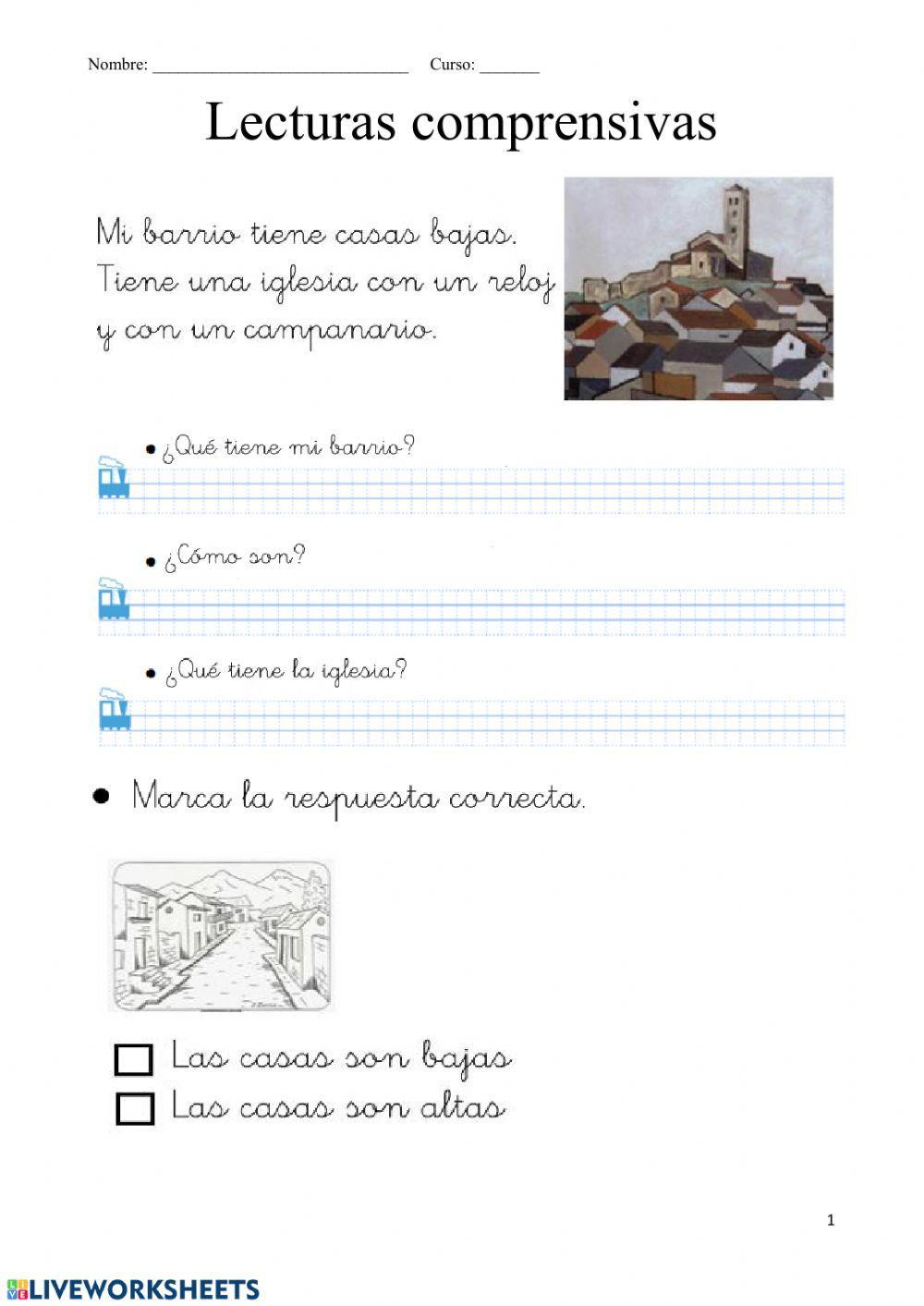 Lecturas comprensivas sencillas1