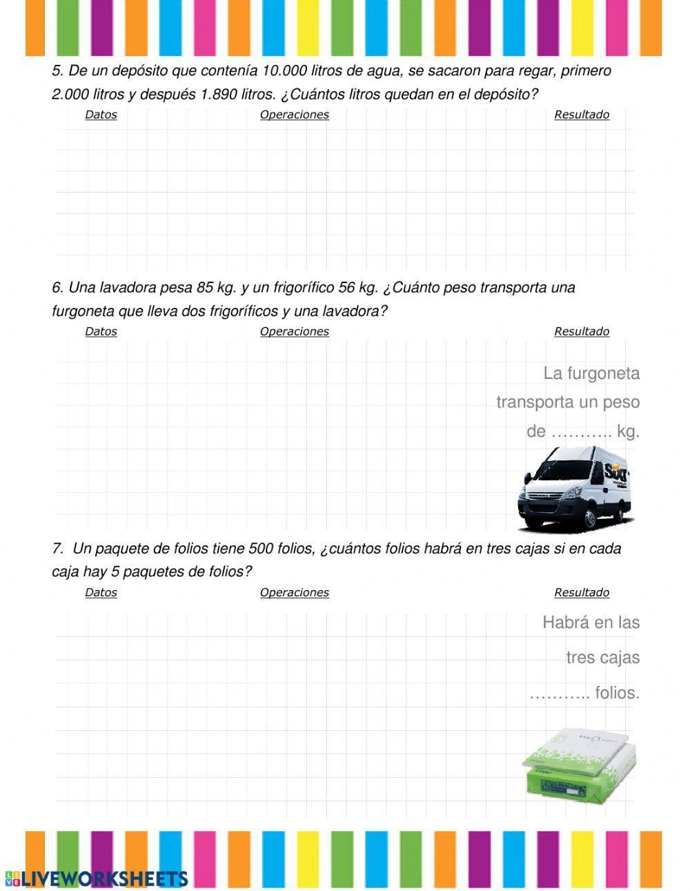 Problemas de operaciones combinadas