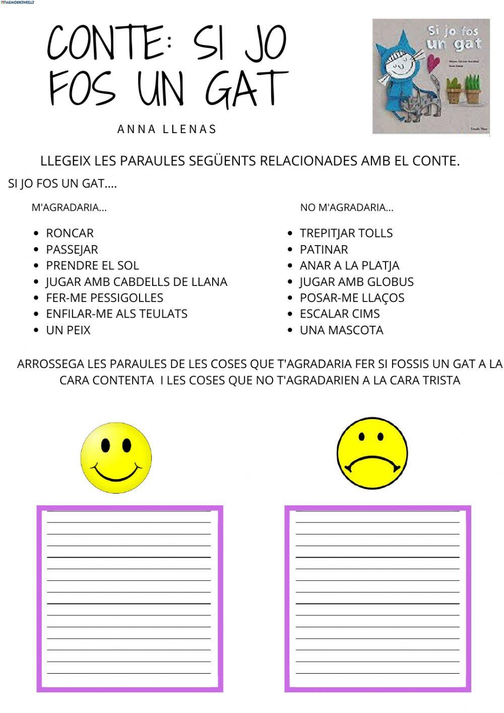 lectura conte si jo fos un gat