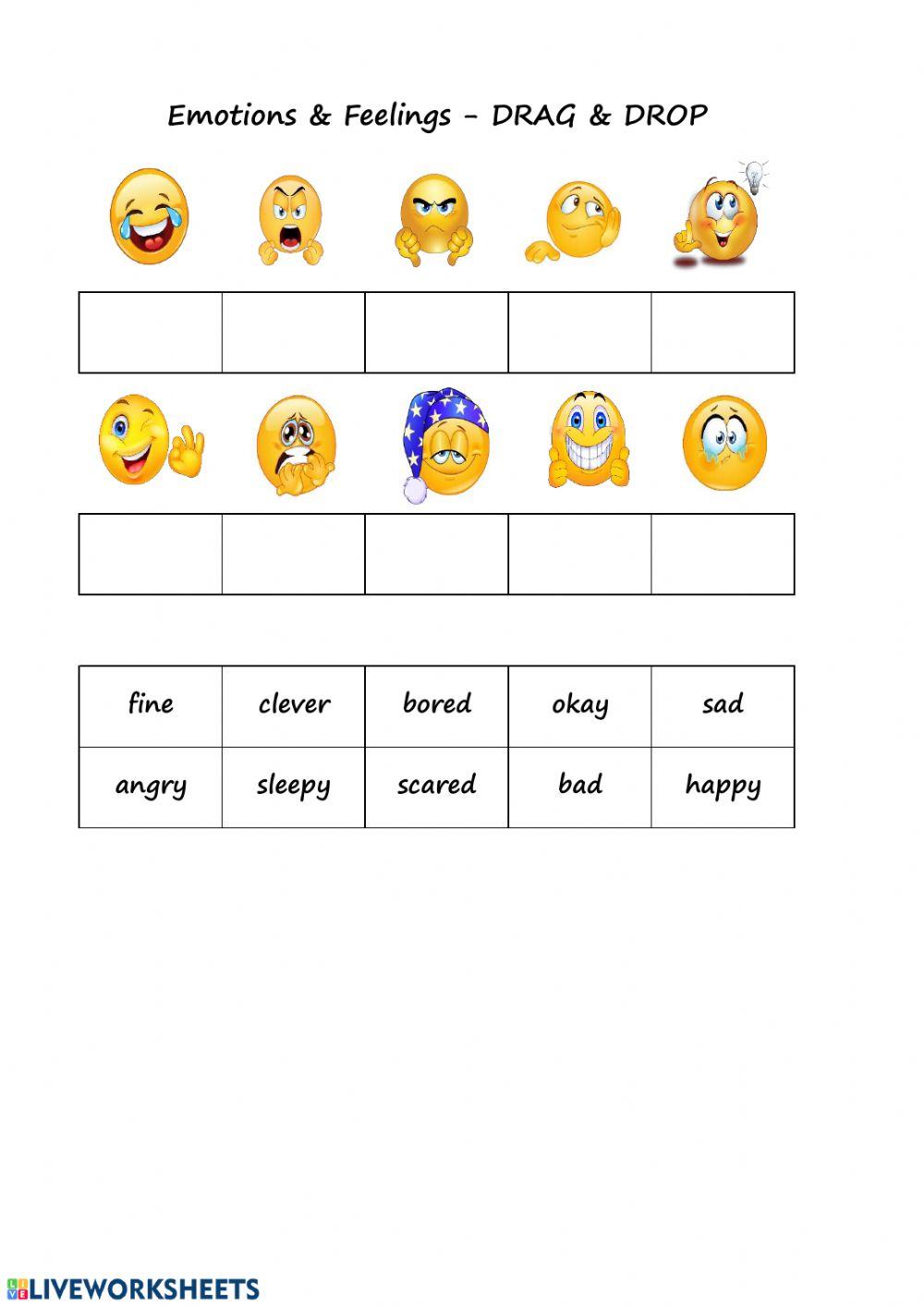 Emotions & Feelings - DRAG & DROP