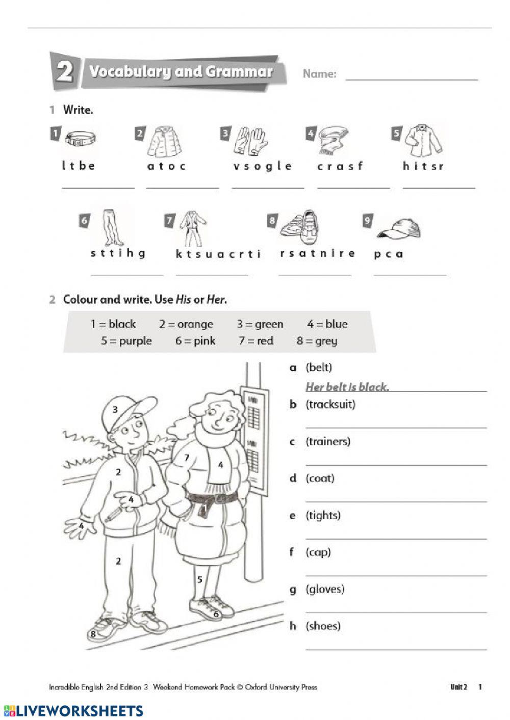 INCREDIBLE ENGLISH 3 UNIT 2 REVIEW