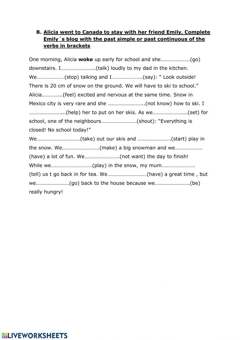 Past Simple and Past Continuous