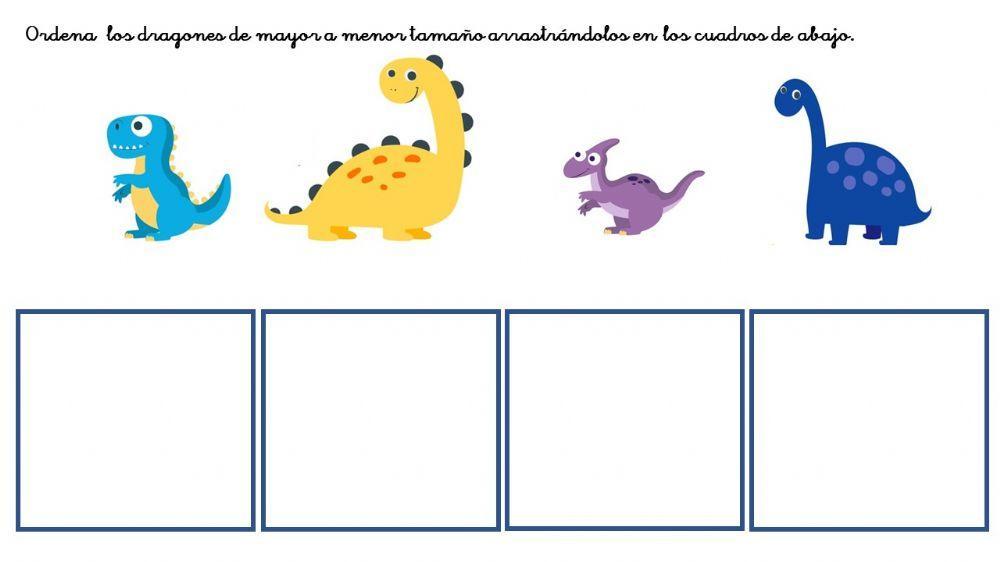 Ordena los dragones de mayor a menor