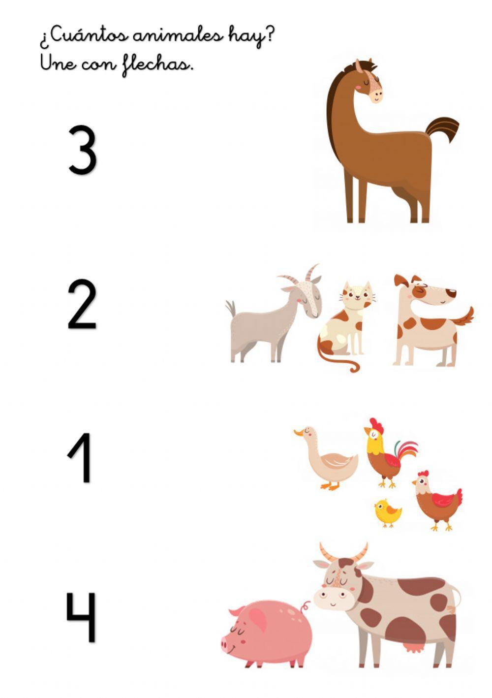Animales y números