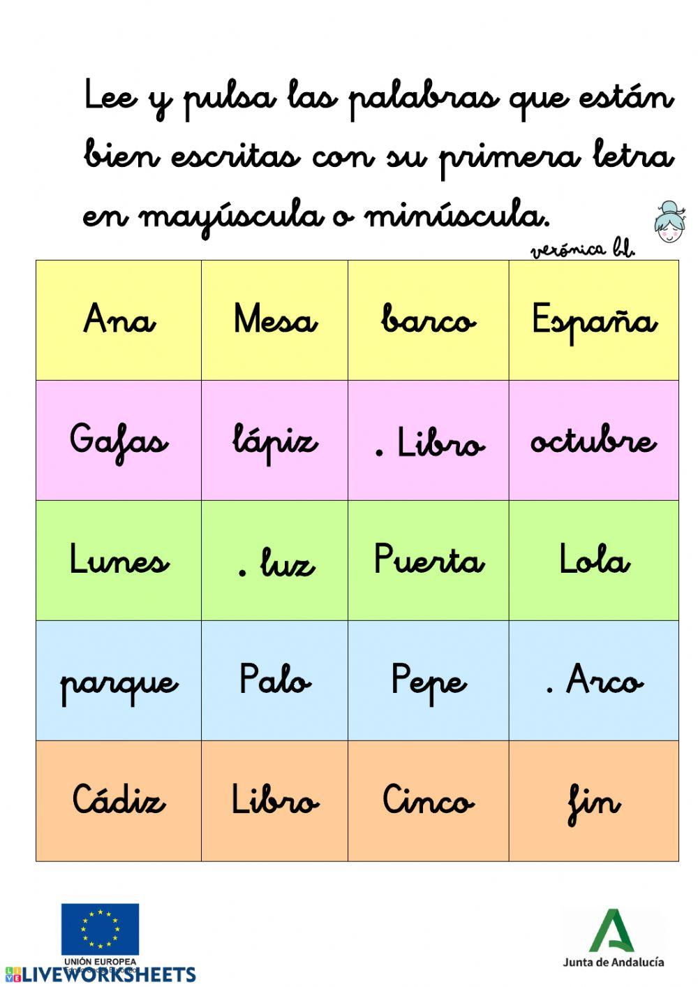 Mayúsculas y minúsculas