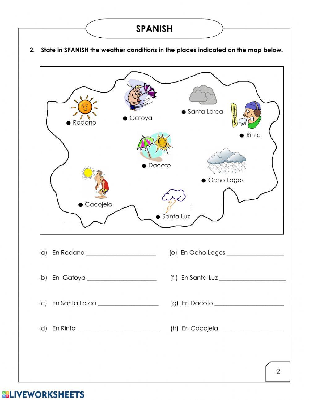 WEATHER - ¿Qué tiempo hace?