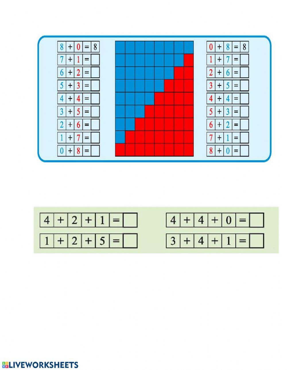 Числото осем worksheet | Live Worksheets