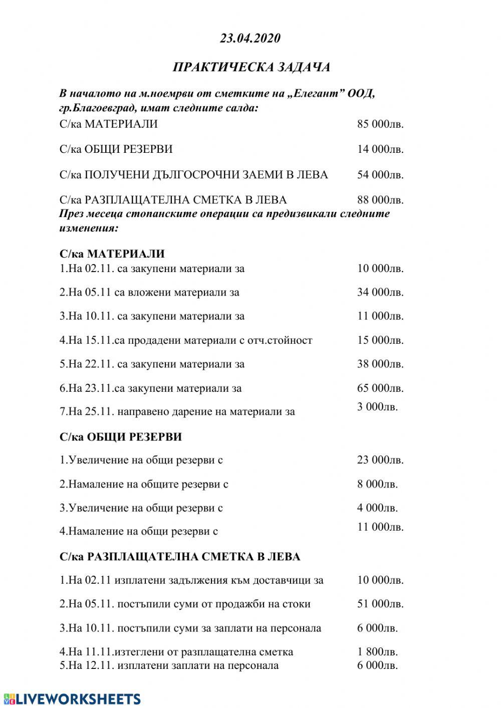 Счетоводни сметки