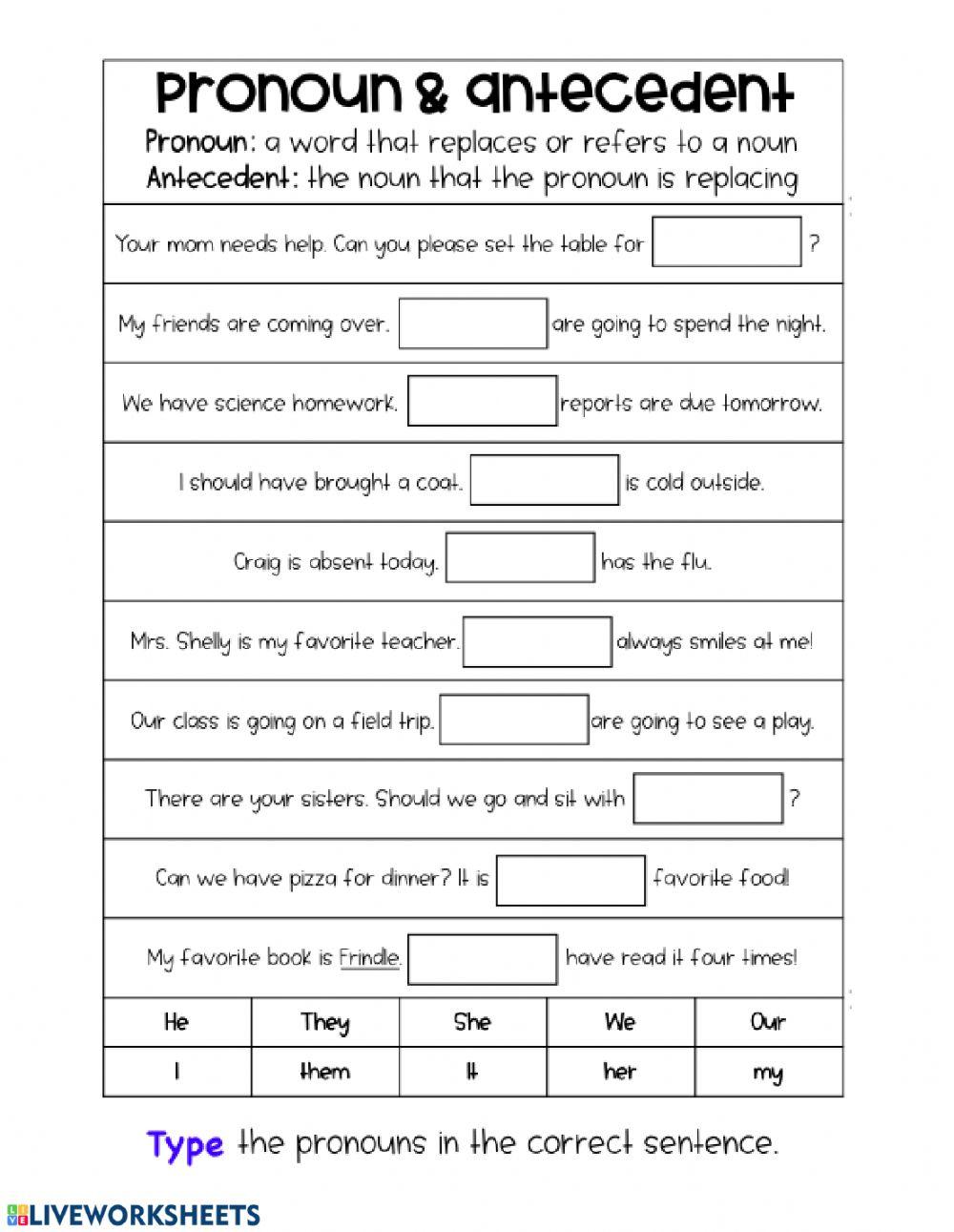 5514674 Pronouns And Antecedents Practice Ruthie 5514674-pronouns-and-antecedents-practice-ruthie