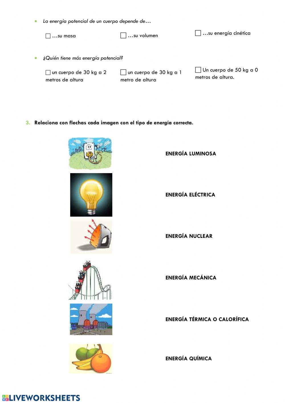 Energía. Fuentes y tipos de energía