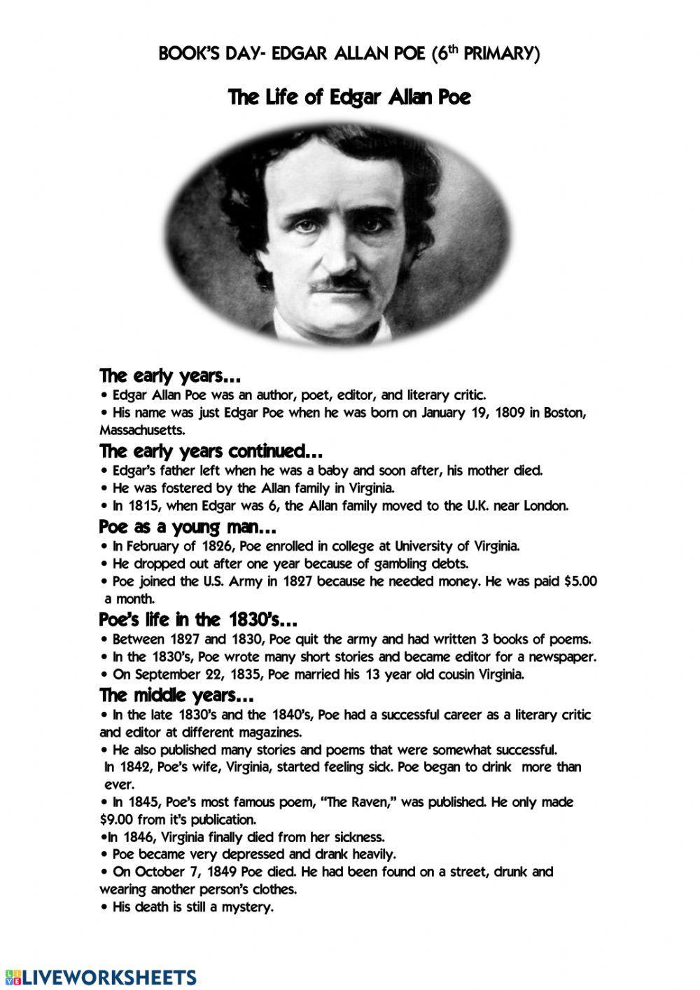 book-s-day-edgar-allan-poe-worksheet-live-worksheets