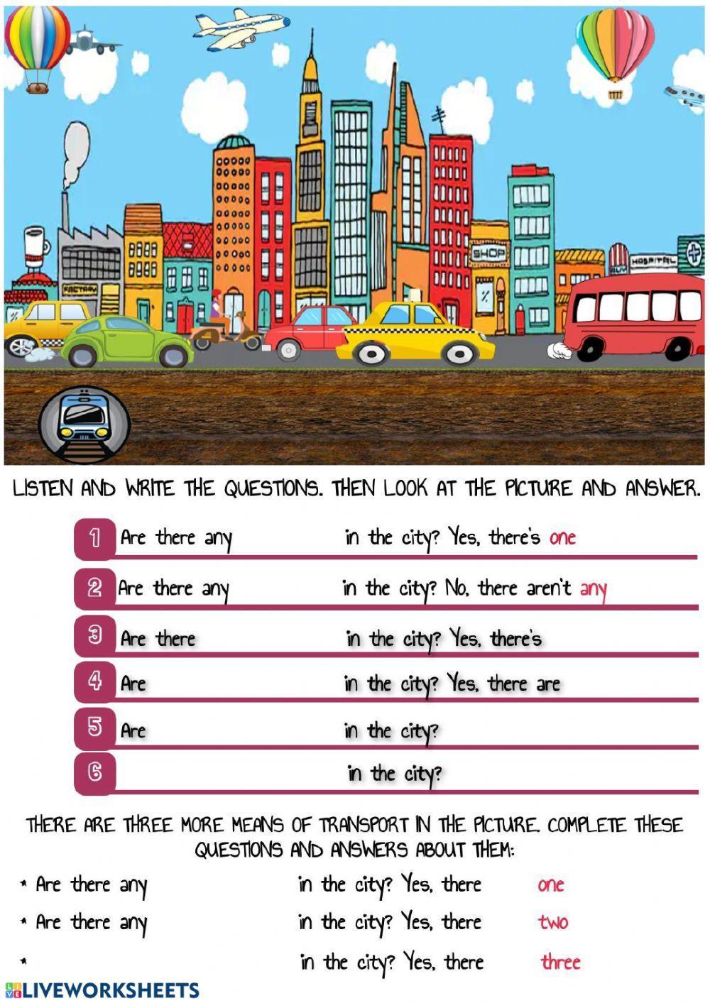 Means of transport in the city