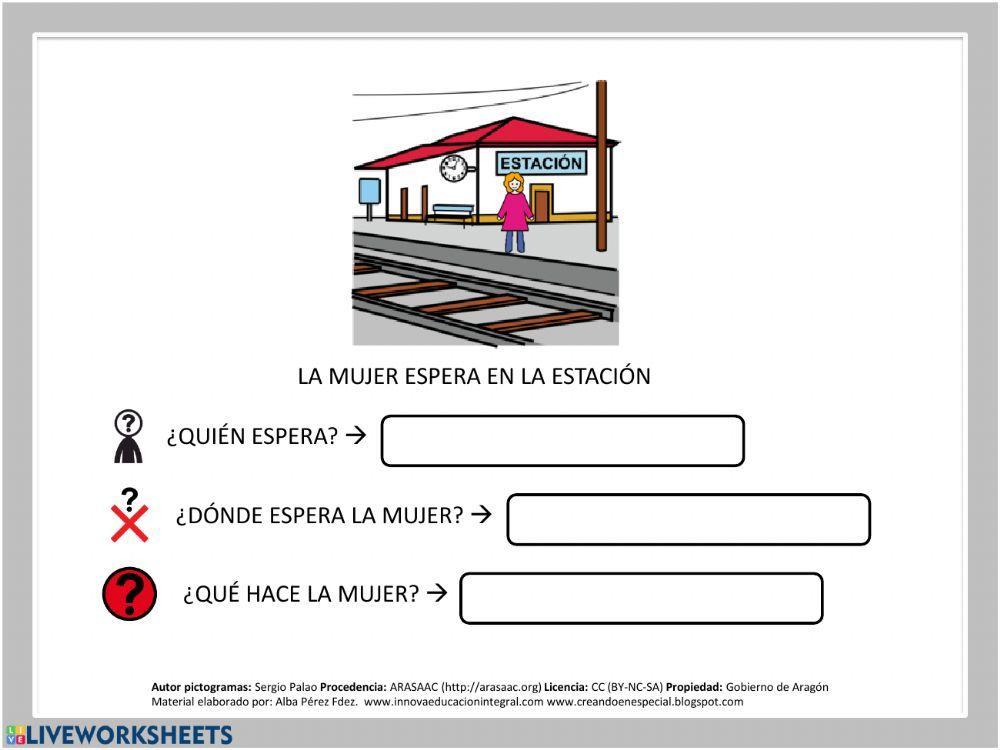 Comprensión lectora de frases Comprensión lectora de frases
