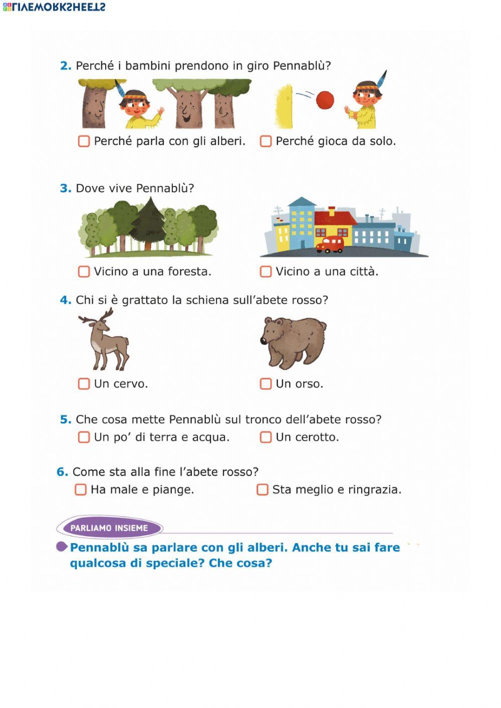 Pennablu e gli alberi